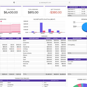 MJ Money 101 - Financial Spreadsheet